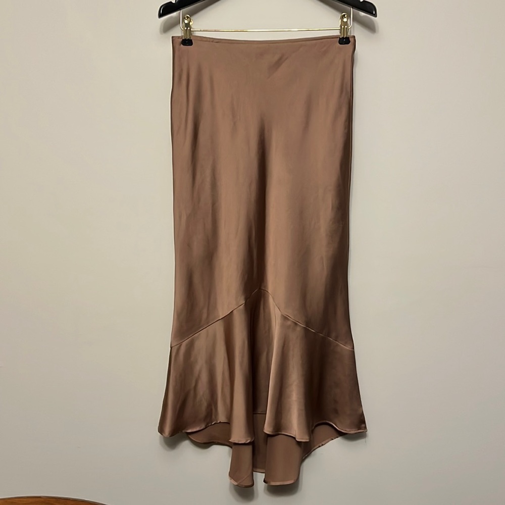 Abercrombie & Fitch Satin Midi Skirt